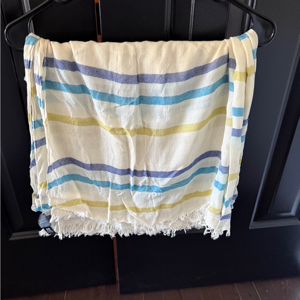 Striped Fringe Scarf